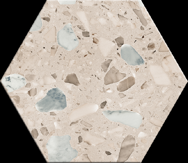 HEXAGONAL TERRAZO BEIGE