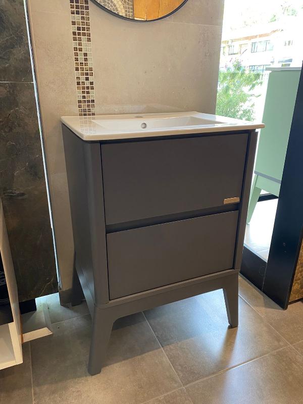 PASTELLO GRIS 60CM C/BACHA DE LOZA