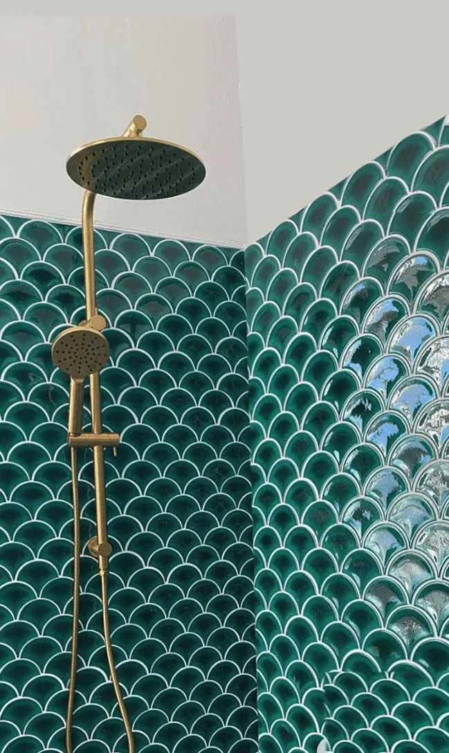 FISH SCALE AMAZON GREEN 25,9 X 27,3,&nbsp;GUARDAS PIU,&nbsp;MOSAICO FISH SCALE,&nbsp;PIU