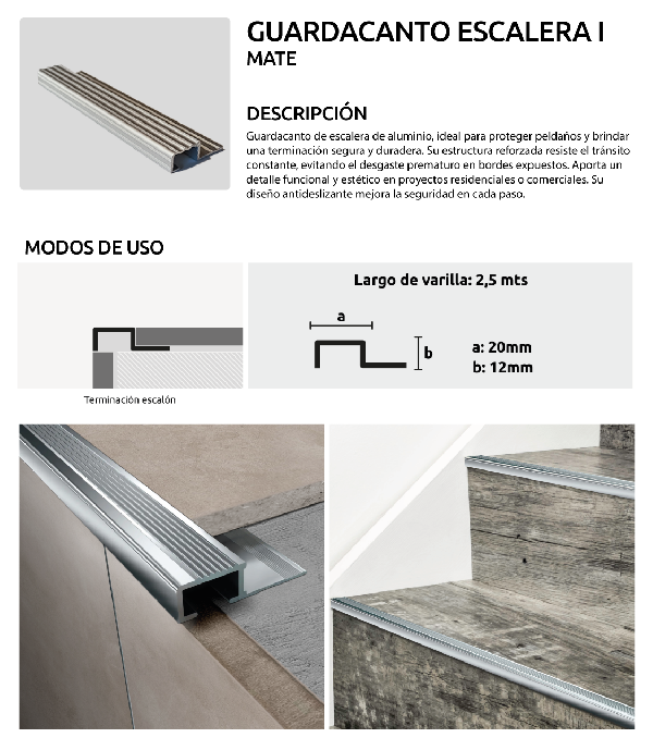 PROTECCION PARA ESCALERA ALUMINIO,&nbsp;PERFILES H&AMP;O,&nbsp;ESCALERA,&nbsp;H&AMP;O