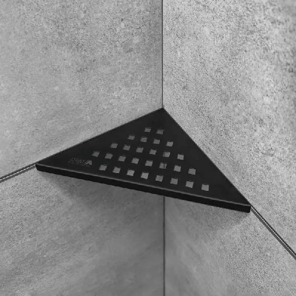 ESQUINERO TRIANGULAR CUADRADO NEGRO MATE,&nbsp;PERFILES ATRIM,&nbsp;ESTANTES PARA DUCHA DE ACERO,&nbsp;ATRIM