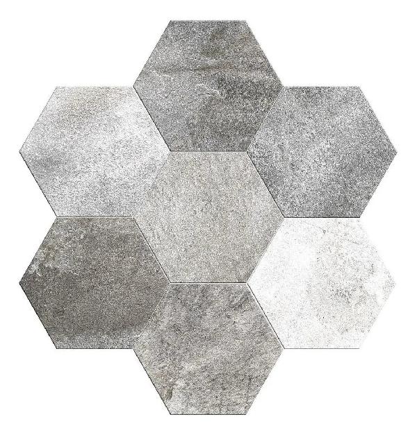 HEXAGONAL LUXOR GRIS,&nbsp;CERAR,&nbsp;HEXAGONOS 20X23,&nbsp;CERAR
