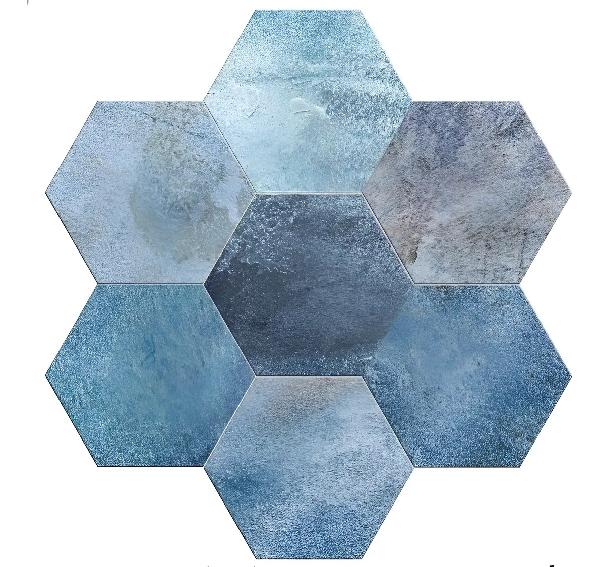 HEXAGONAL LUXOR AZUL,&nbsp;CERAR,&nbsp;HEXAGONOS 20X23,&nbsp;CERAR