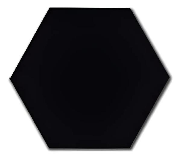 HEXAGONAL LISO NEGRO MATE